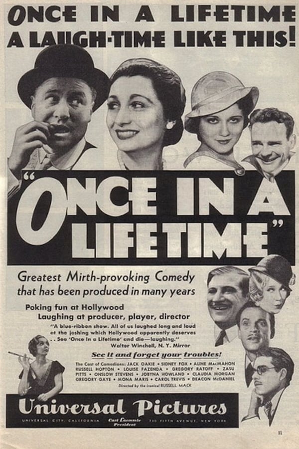 Cover of the movie Once in a Lifetime