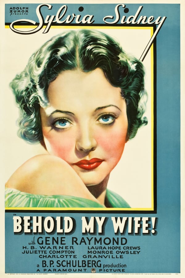 Cover of the movie Behold My Wife!