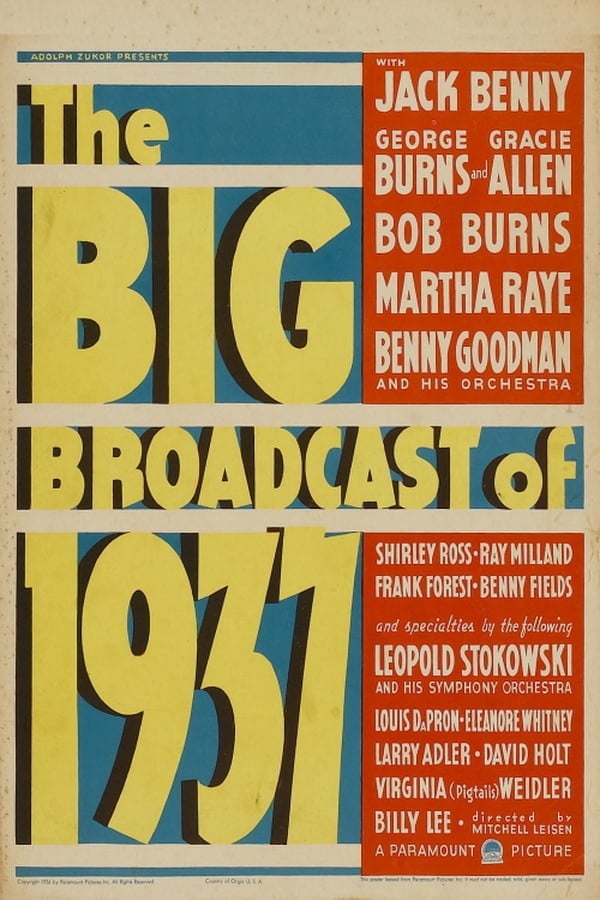 Cover of the movie The Big Broadcast of 1937