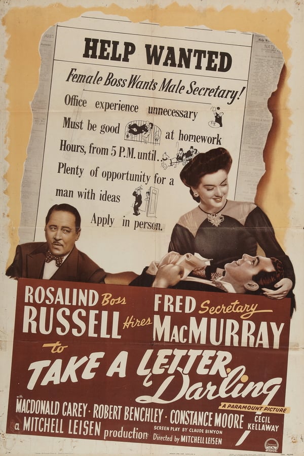 Cover of the movie Take a Letter, Darling