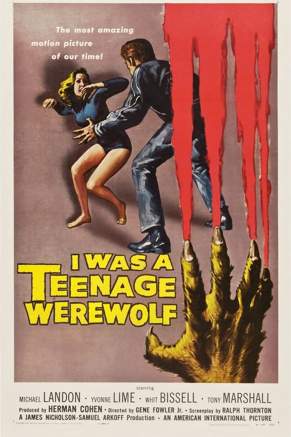 Cover of the movie I Was a Teenage Werewolf