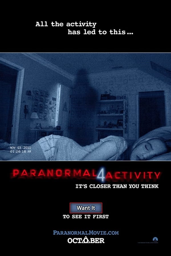 Cover of the movie Paranormal Activity 4