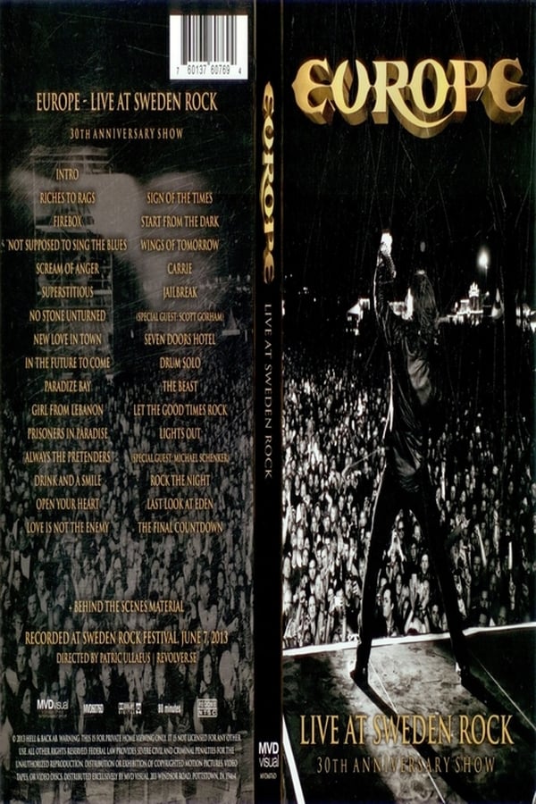 Cover of the movie Europe: Live at Sweden Rock - 30th Anniversary Show