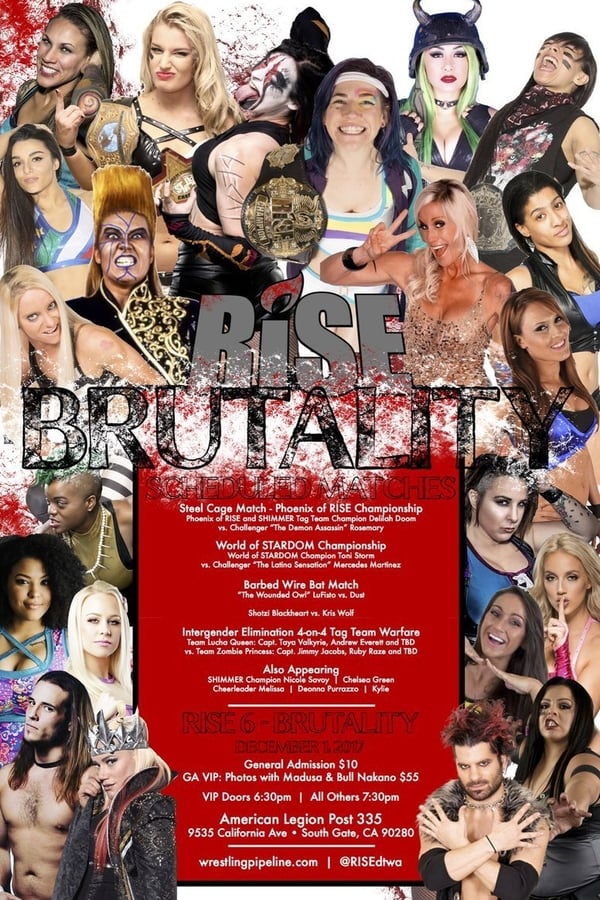 Cover of the movie RISE Wrestling. RISE 6 Brutality