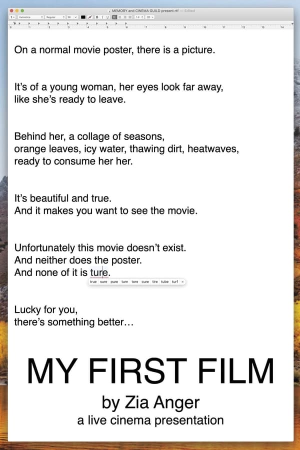 Cover of the movie My First Film